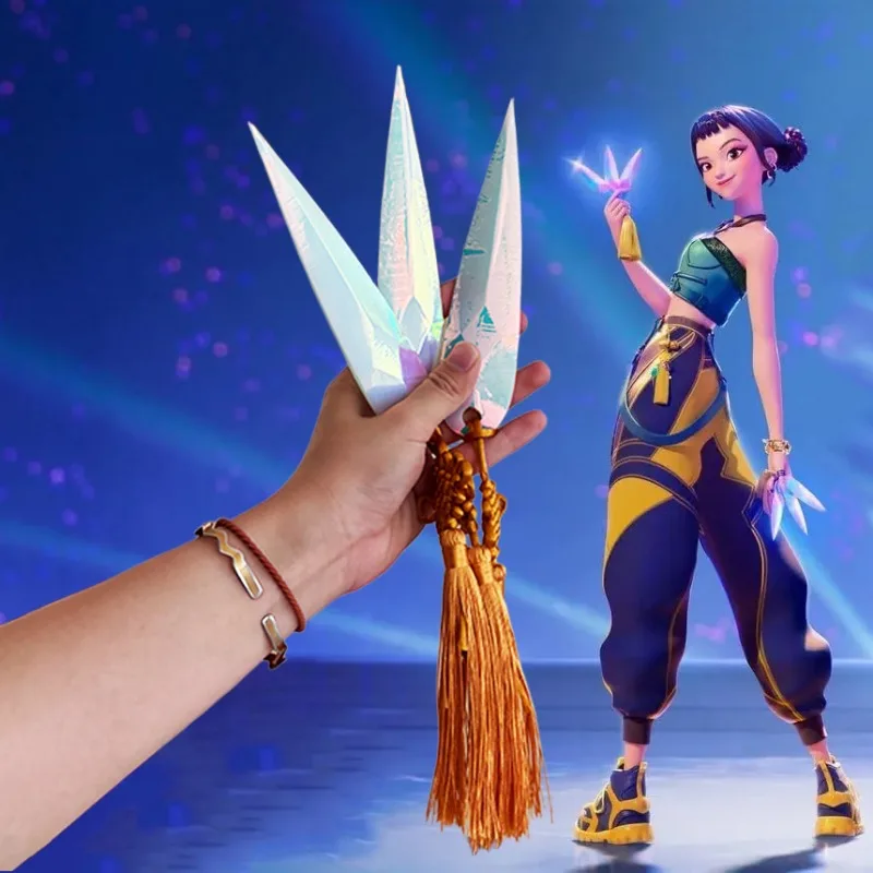 Espada de cazadores de demonios de Anime, cuchillo k-pop Zoey, espada samurái 3D, Mini sable Katana japonés, accesorio de Cosplay para Halloween, decoración del hogar