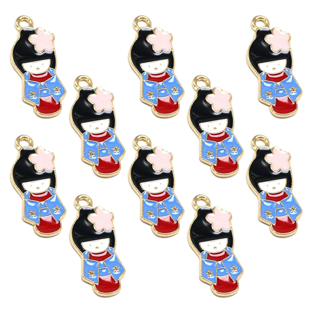 

10 Pcs Girls Bracelet Accessories Fashion Alloy Pendants Jewelry Making Charms Diy Charm Pendant Set Craft Supplies