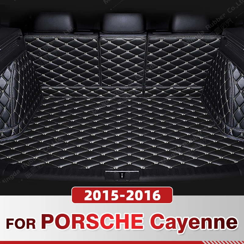 

Auto Full Coverage Trunk Mat For Porsche Cayenne New Energy 2015 2016 Car Boot Cover Pad Cargo Interior Protector Accessories