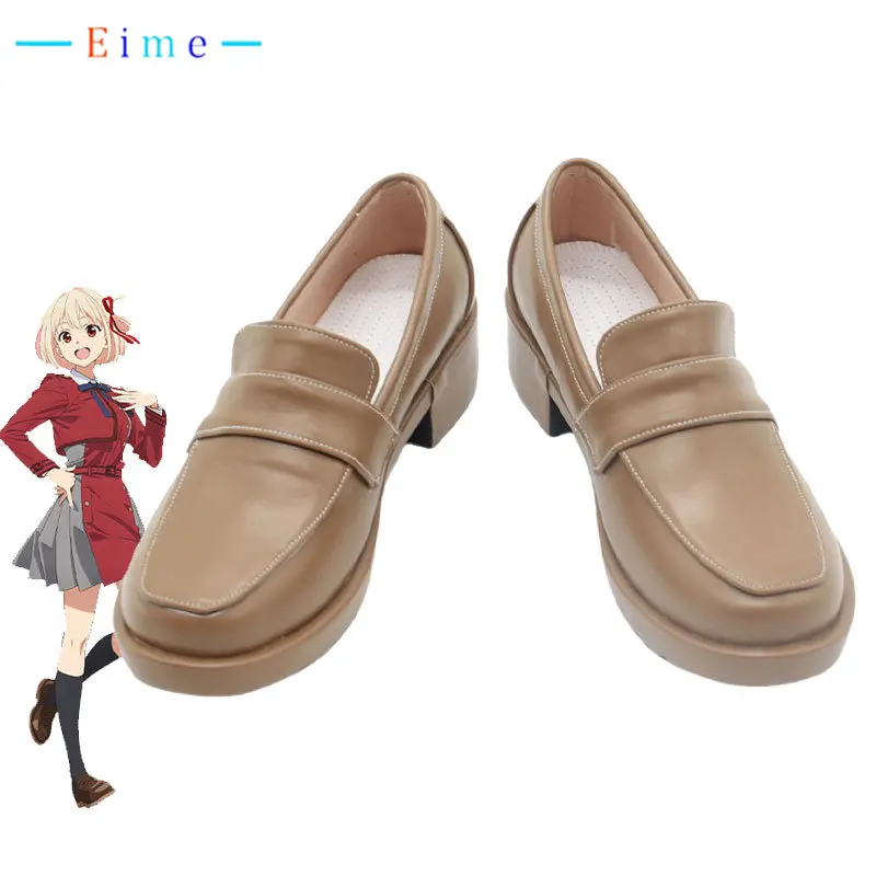 Anime Lycoris Recoil Nishikigi Chisato Cosplay Shoes PU Leather Sandals Halloween Carnival Boots Cosplay Prop Custom Made