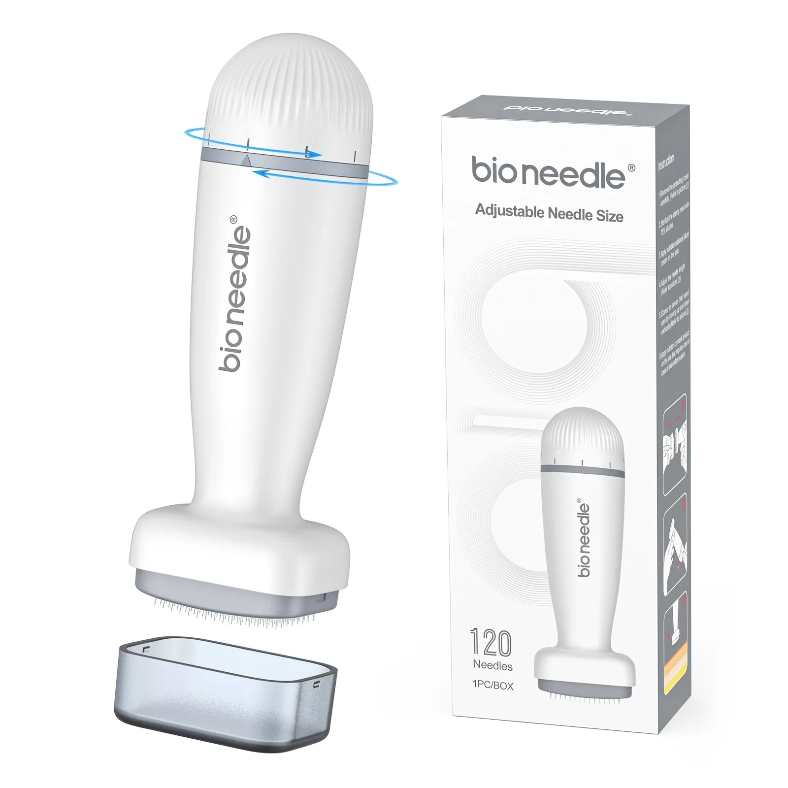 Dr. Pen BIO120 0.25mm – Home Use Microneedles Roller for Beard, Face & Scalp | Micro Needle Roller for Women & Men