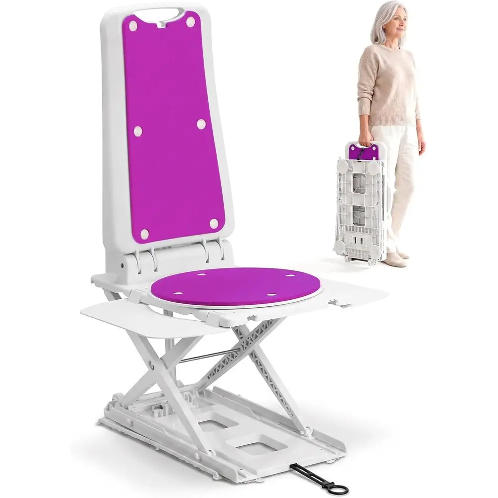 

Lightweight 360° Swivel Electric Bath Chair with Remote Control and IPX8 Waterproof