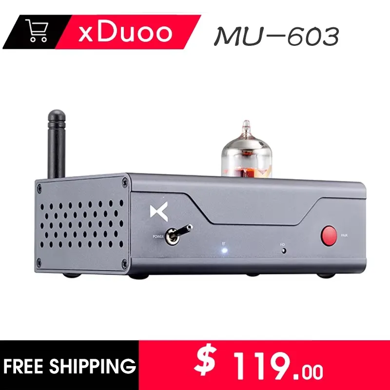 XDUOO MU-603 ES9018K2M ЦАП Bluetooth 5,1 Ламповый предусилитель 12AU7 Ламповый усилитель Поддержка SBC/AAC/aptX/aptX HD