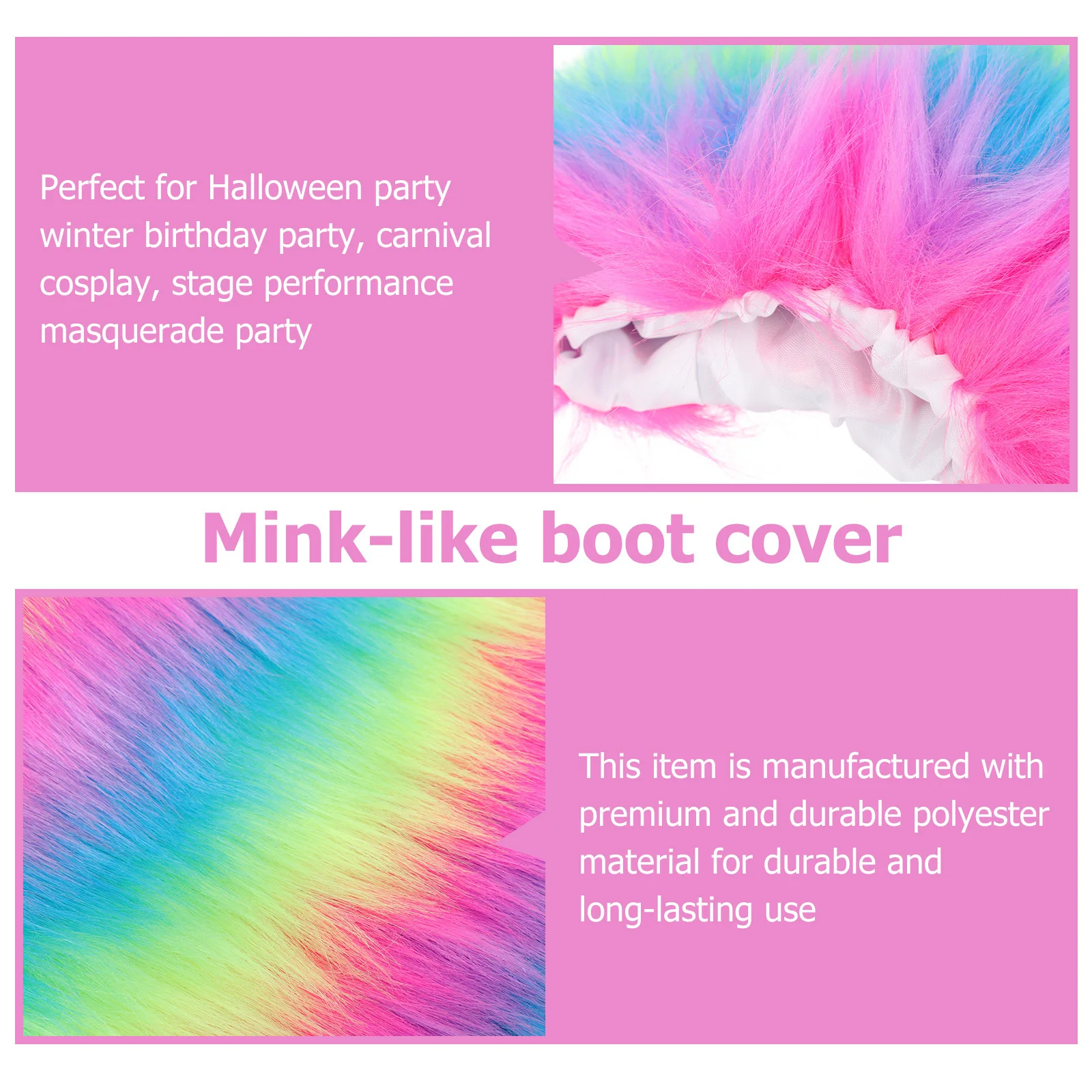 

1Pair Carnival Leg Covers Imitation Durable Polyester Material Costume Party Boot Cuffs Festival Decorative Accessory