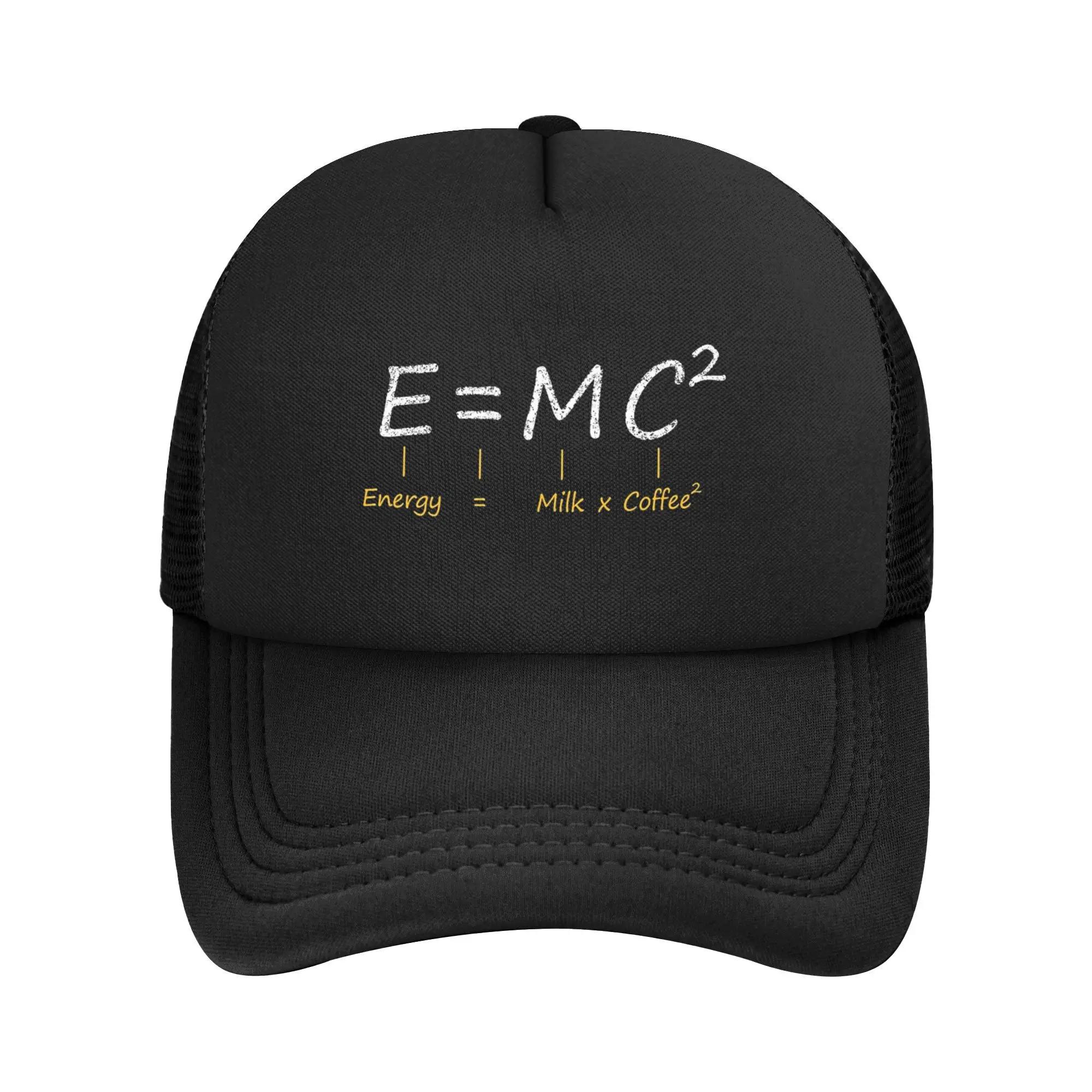 

E = MC2 Energy = Молоко + Кофе Одежда Сетчатая пена Шляпа дальнобойщика Унисекс Охлаждающая сетчатая спинка Солнцезащитные кепки Стильные регулируемые