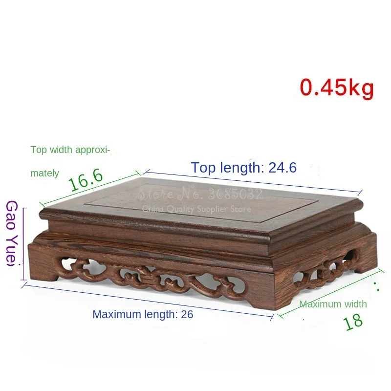 Quality Wood Tea Table Rosewood Carving Decoration Base Vase Buddha Kistler Display Rack Multi-use Rectangle Small Coffee Table