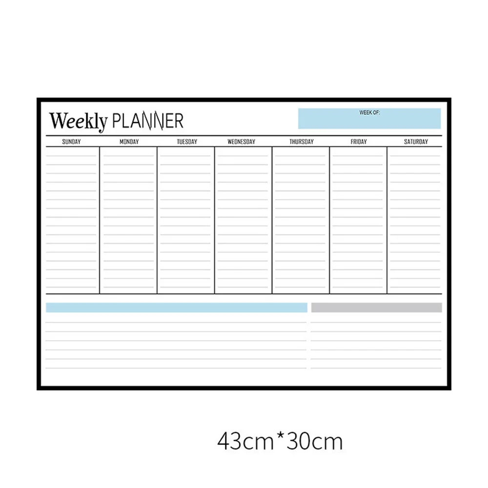 Magnetic Fridge Sticker Erasable Calendar Whiteboard Weekly and Monthly Planner White Board Simple Dry Erase Message Boards