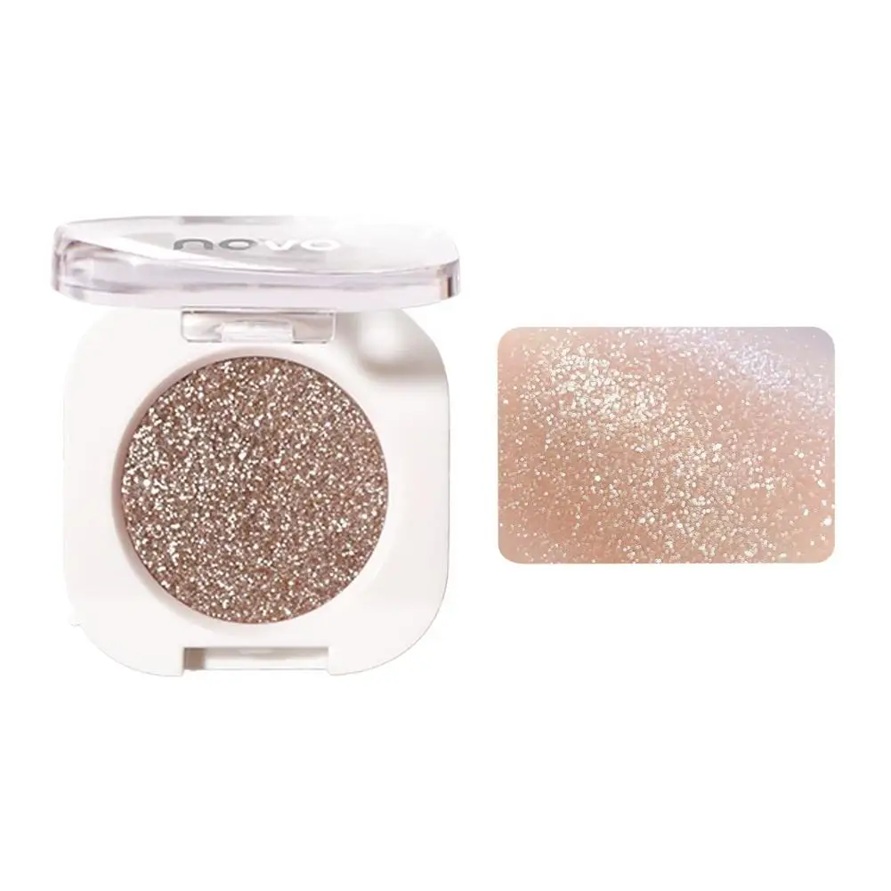 Paleta Cieni do Powiek 4 Kolory Jednokolorowe Łatwe w Aplikacji Cieni do Powiek o Wysokim Połysku Efekt Ziemniaków Lustrzany Perłowy Brokat