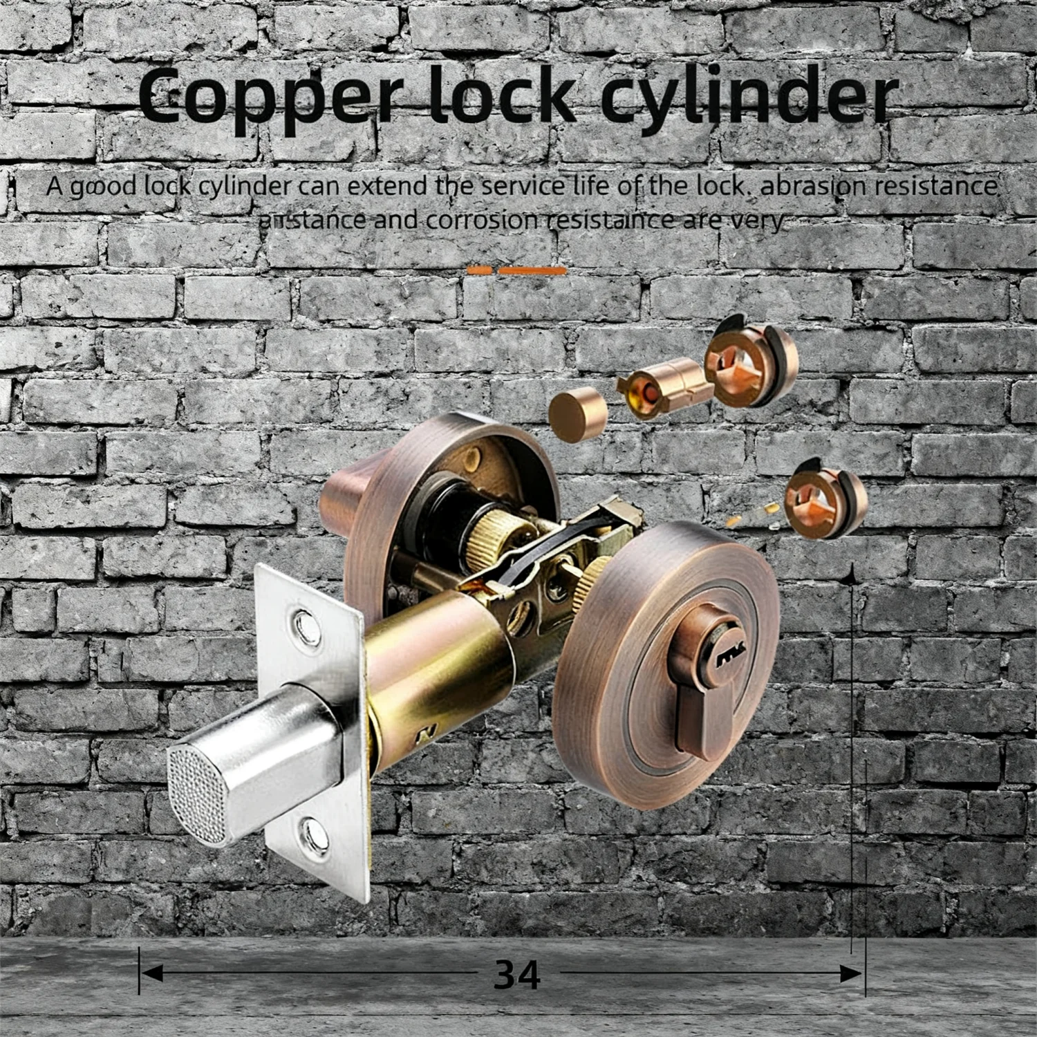 قفل منزلي متعدد الألوان غير مرئي قفل داخلي مضاد للسرقة قفل مخفي من جانب واحد لقفل باب غرفة النوم أو التخزين أو القبو