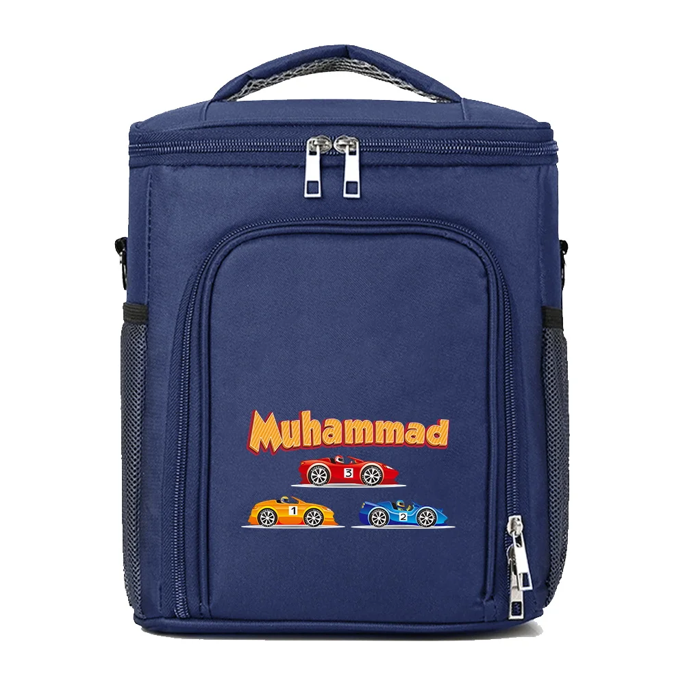 Customizable Name Insulated Lunch Box Bag Fashionable Single Shoulder Storage Bag Large Capacity Waterproof Storage Box