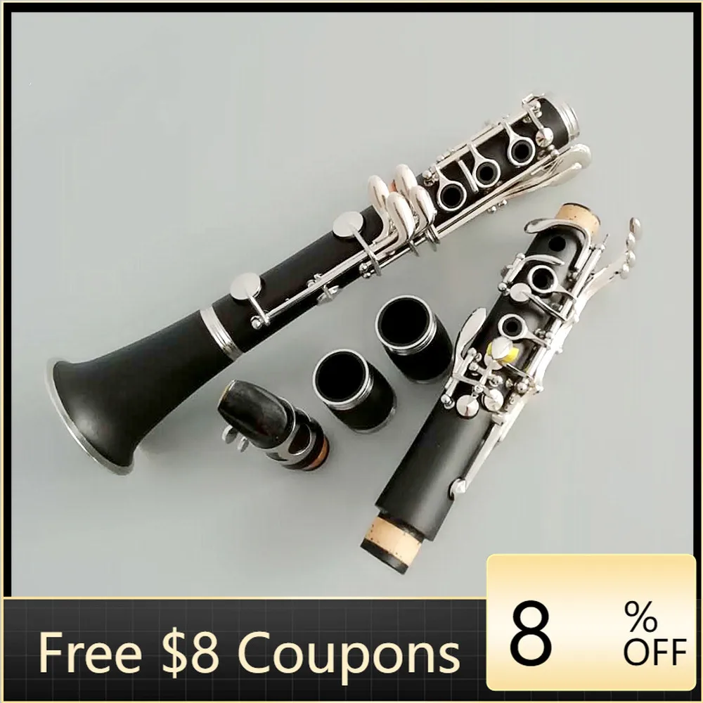 

STLF C-Tone Clarinet Bakelite Body with Nickel-Plated Keys Wind Instrument