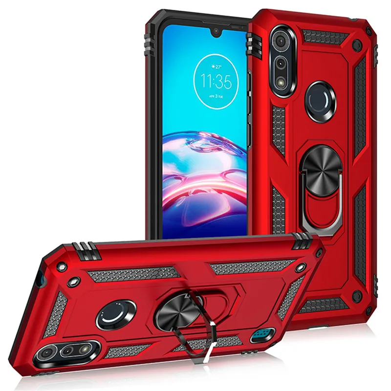 For Motorola Moto E5 E6 Plus E7 E7i Power 2021 Case Shockproof Magnetic ring Bracket Cover For Moto E6S E6i E 2020