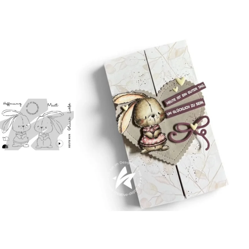 Neues Produkt Vorverkaufsbox Eltern-Kind-Stanzformen und Stempel DIY Scrapbook-Album Dekoration Geprägtes Papierkarten-Set