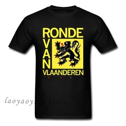 Men Fashion T Shirt Male Tour of Flanders Logo TShirts Casual Retro Graphic Tshirts Hombre Clothing Summer Oversized T Shirt