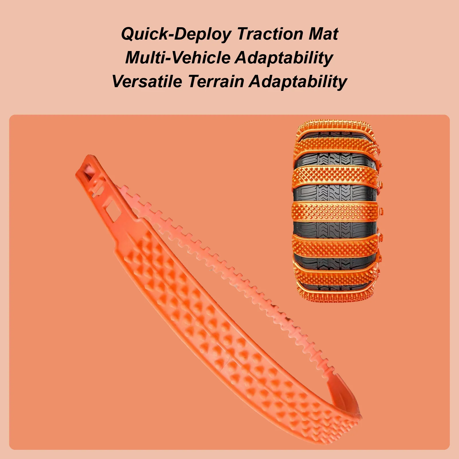 Heavy Duty Tire Traction Chains Portable Anti-Skid Snow & Mud Chains for Winter Road Trips Universal Fit for Truck Motorcycle