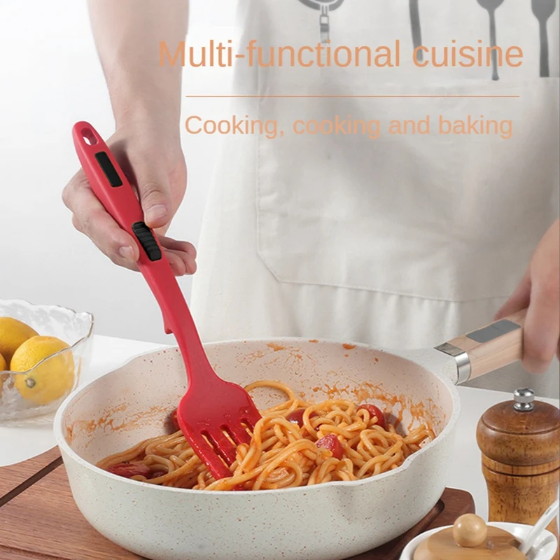 ●Silicone Flexible Fork, Heat- Cooking Fork Tools Dishwasher Safe Kitchen Fork Kitchen Non Stick Fork for Mix