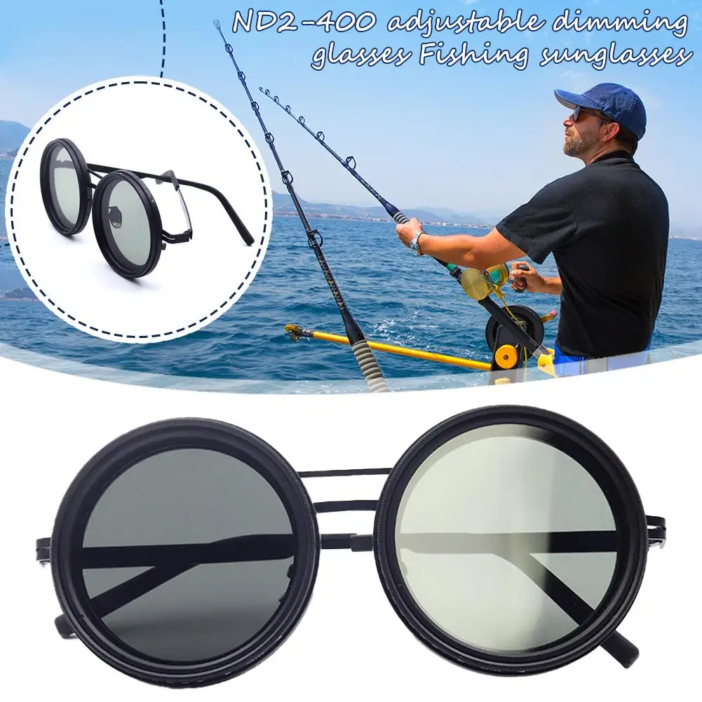 Nd2-400 Adjustable Dimming Glasses Fishing Sunglasses Personalized Filter Polarized Uv Nd Anti-ultraviolet Sunglasses J8z0