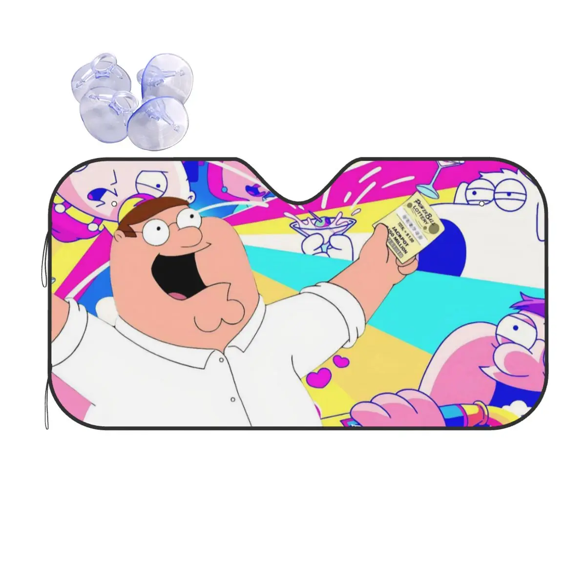 

Familys-Guys Anime Polyester Windshield Sunshade 70x130cm Peter Foils Car Window Windscreen Cover Car-styling
