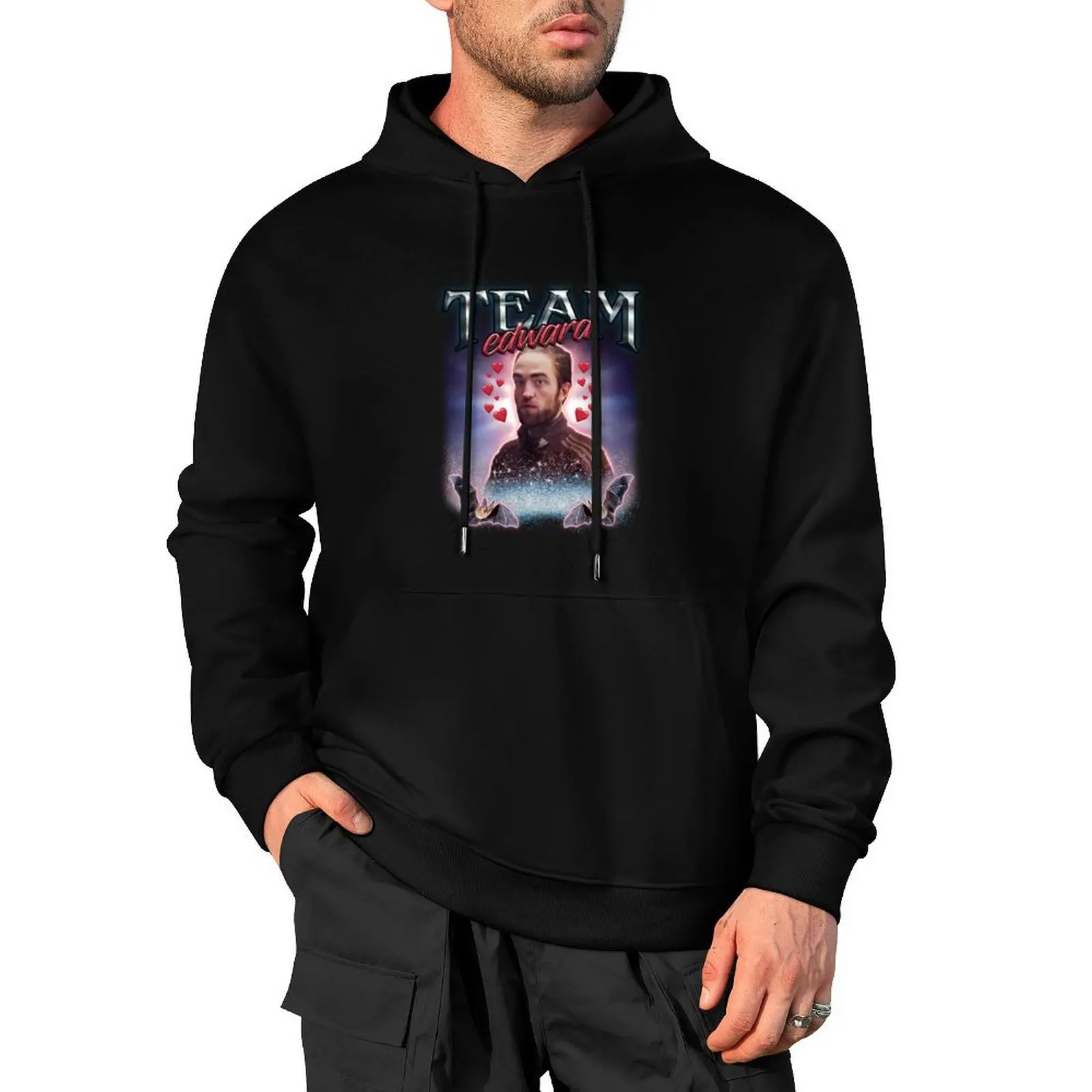 

Team Edward Twilight Cursed Fan Collage Pullover Hoodie aesthetic clothing men wear anime clothing winter clothes tracksuit men