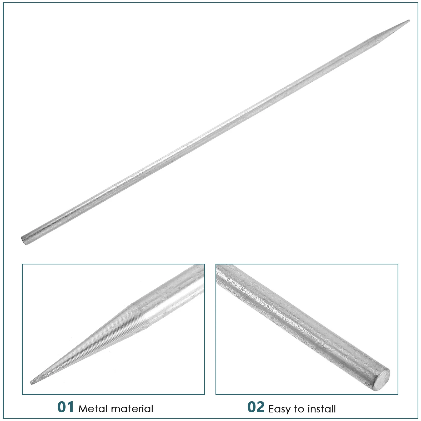 Heavy Duty Grounding Rod Galvanized Metal Straight Design for Home Outdoor Electrical Systems Fence Antenna Grounding Rod Kit