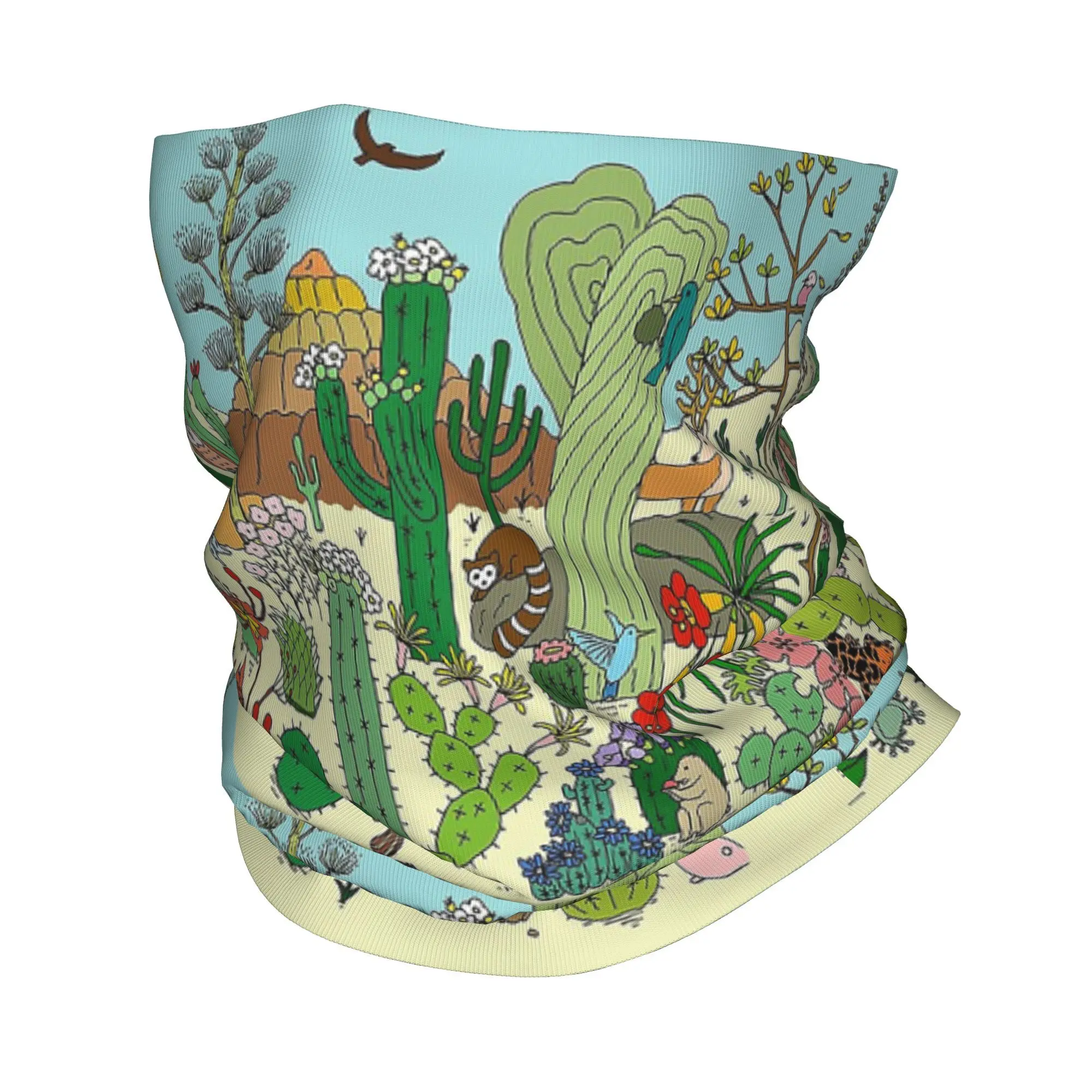 Arizona Desert Museum Bandana Neck Gaiter Gedrukt Wrap Sjaal Multifunctionele hoofddeksels Hardlopen Unisex Volwassen Wasbaar