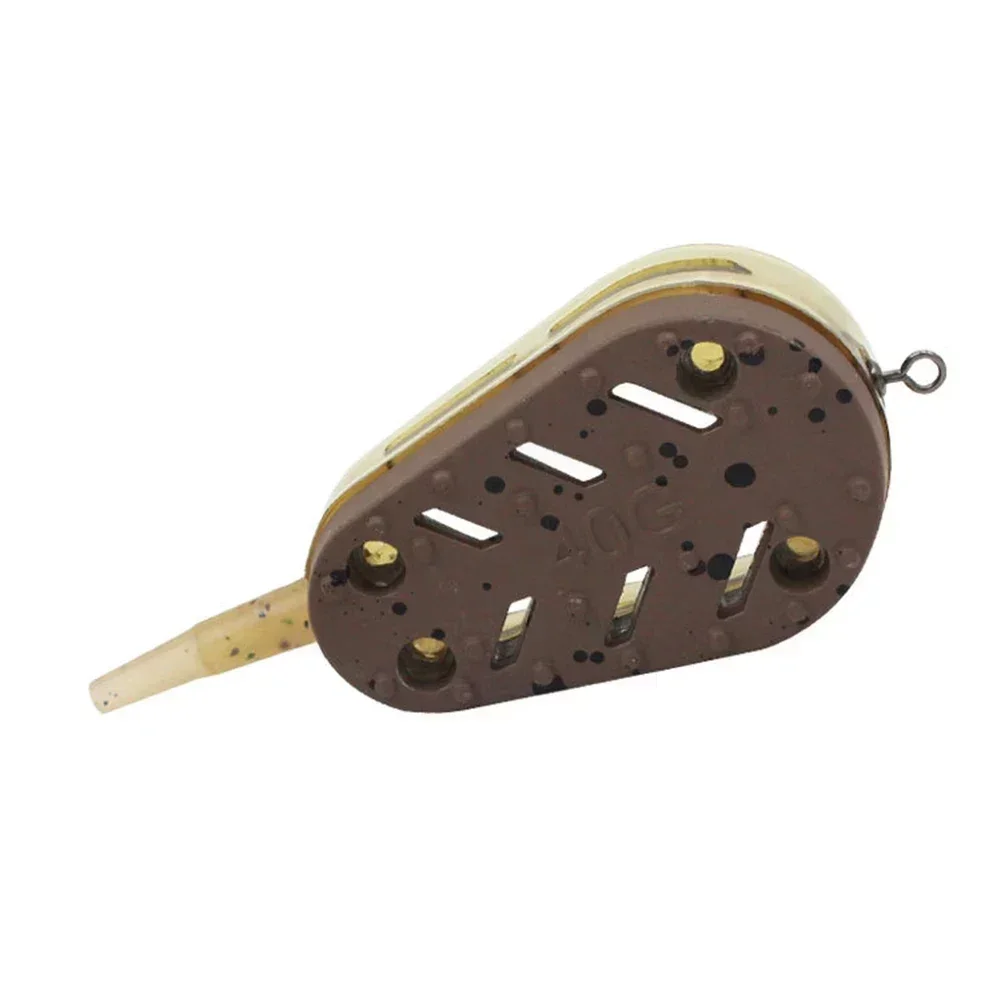 SPORTFUNSF 1 قطعة حامل الطعم انفجار هوك سبائك الزنك الكارب الطعم حامل المغذية مكتبة الصيد 20 جرام/30 جرام/40 جرام/50 جرام الطعم قاذف Fishin