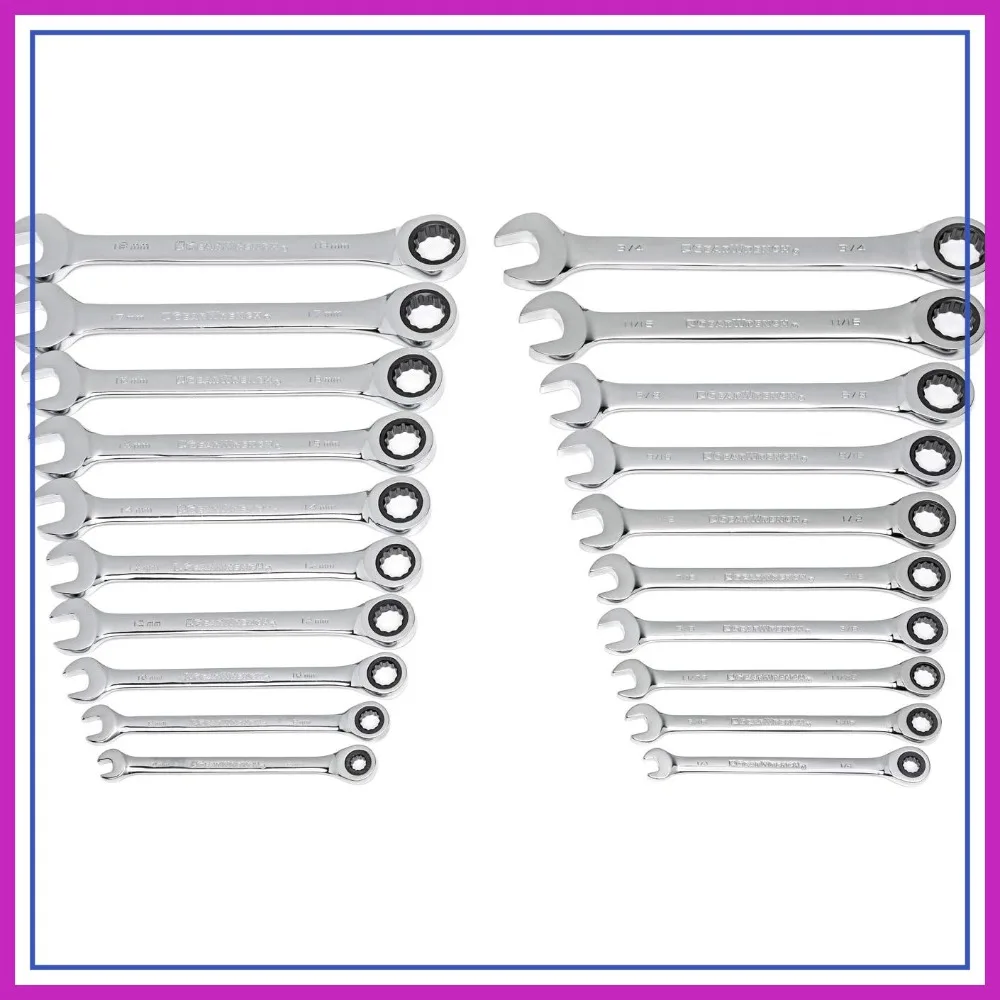 

20 Piece Ratcheting Combination Wrench Set SAE & Metric 35720A-02
