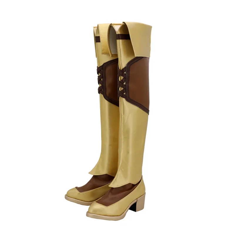 Bottes de Cosplay Raphtalia en Cuir PU à Talons Hauts, Chaussures Brunes sur Mesure pour Unisexe