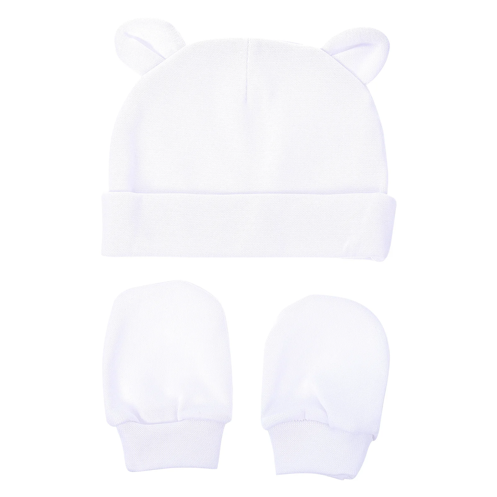

1Set Baby Hat Anti-Scratch Hand Cover Set Cotton Gloves Newborn Protection Kit Warm Winter Accessories Practical and Cute
