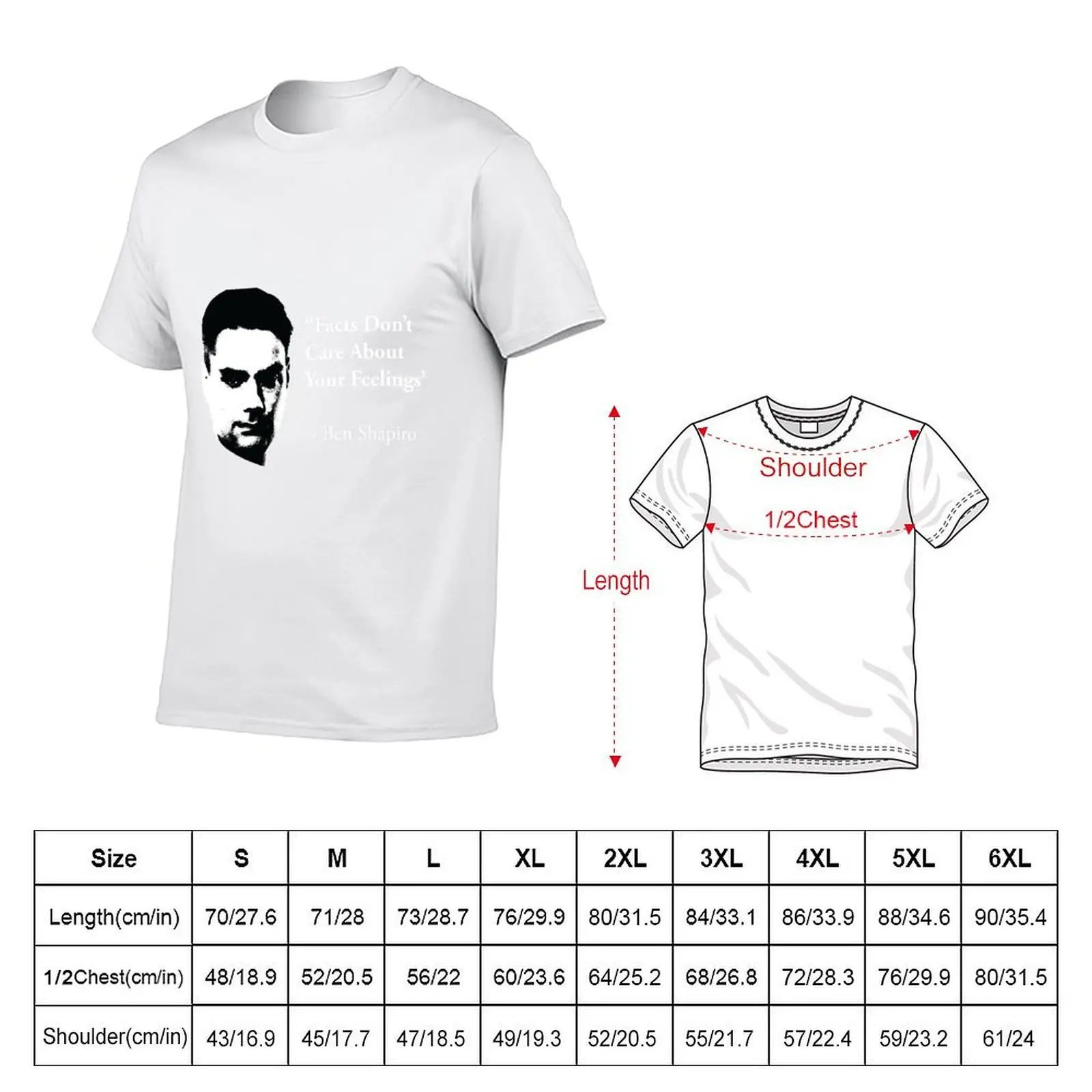 Ben Shapiro Facts Don't Care About Your Feelings T-Shirt man t shirts cotton t shirt man designer T-Shirt
