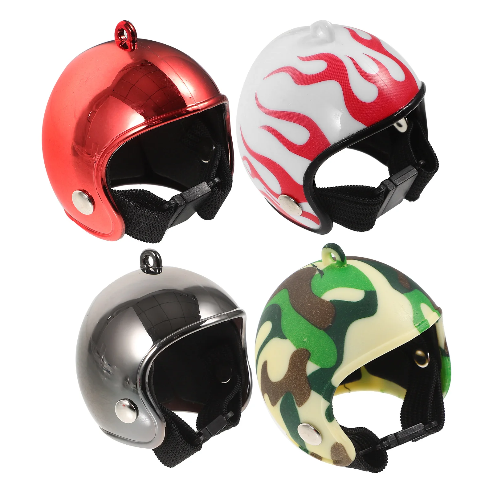 4 Pcs Miniature Helmets Parrot Safety Headgear Chicken Headwear Bird Pet Hard Hat