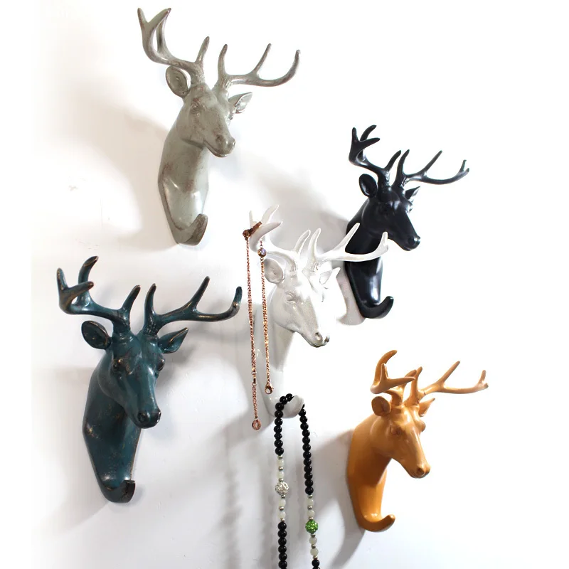 European Style Decorative Key Hook, Wall Hanging, Vintage Home Decor, Retro Hanger, Cafe, Bar, Shop Wall, Animal Coat Hooks,