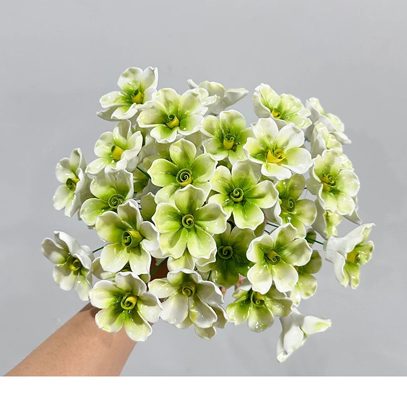 5 Stück Ländliche Wildblumen Keramik-Simulationsblumen Hochtemperaturbeständige Handgefertigte Ewige Blumen Dekorationen Kreative Geschenke für Zuhause – Detail 5