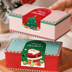 Cute Merry Christmas Stickers 50pcs/pack 6*13cm Red Christmas Gift Decorative Sealing Stickers Packaging Box Label Christmas Tag