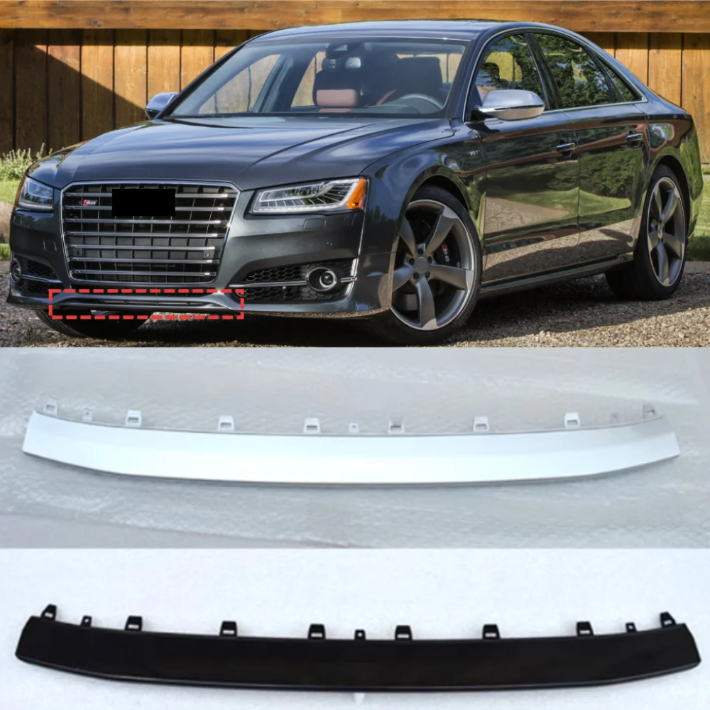 

For Audi A8 S8 2014-2017 car front bumper lower lip chrome decorative strip OE: 4H0807110C