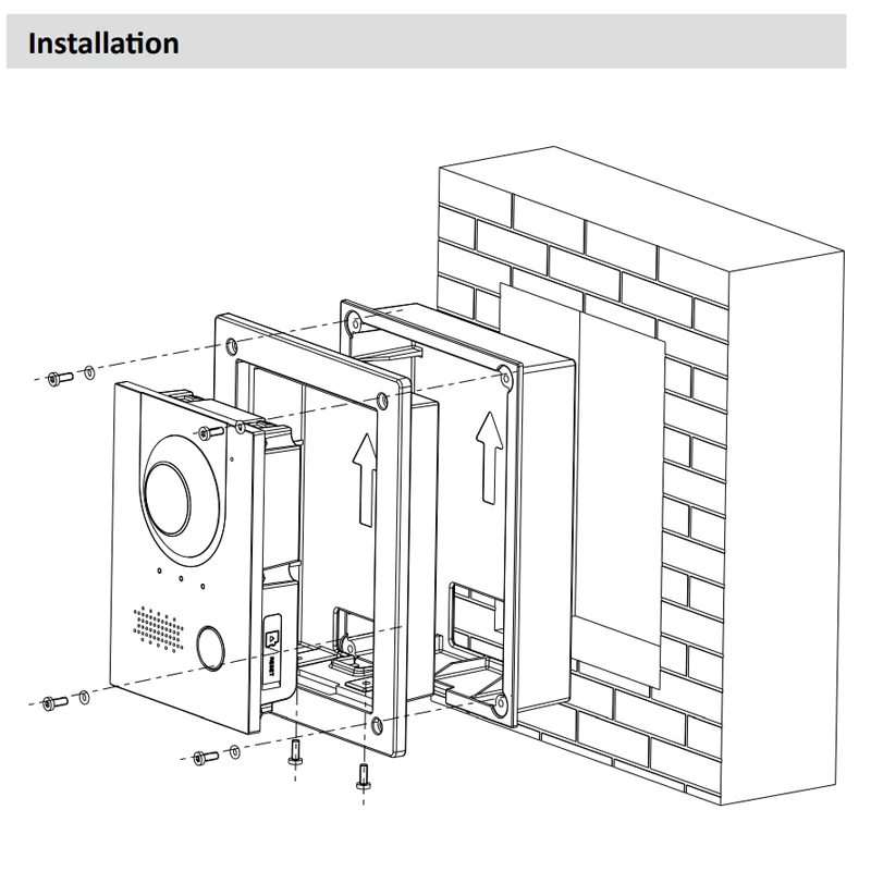 Dahua VTM114 Flush Mounted Box Video Intercom Wall Bracket Original Mounting Accessories For VTO2202F-P-S3 VTO2201F-P-S2