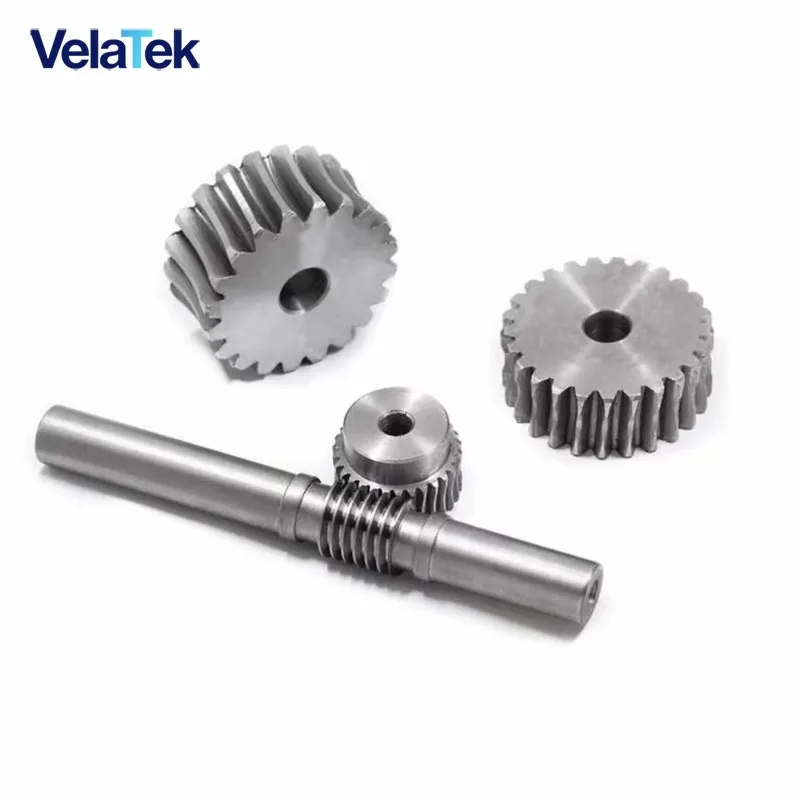 1Set 1.0/1.5M Worm Gear With Rod Reduction Ratio 1:15/20/25/30/35/40/45/50/55/60/80 Teeth Worm Gear Reducer Transmission Parts