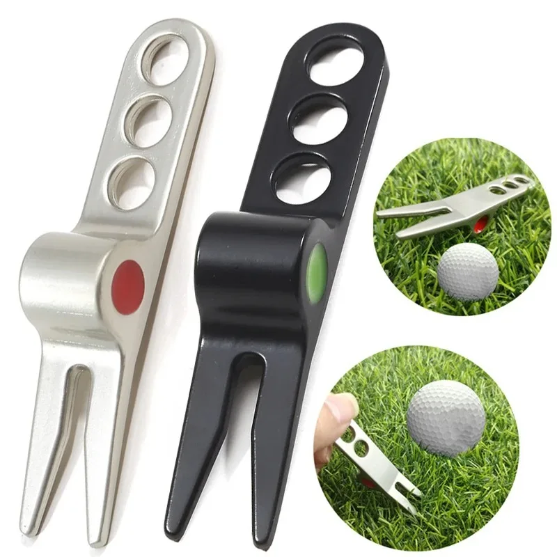 

Golf Divot Repair Tool Metal Pitch Mark Fork Lawn Repair Prong Training Gift Supplies