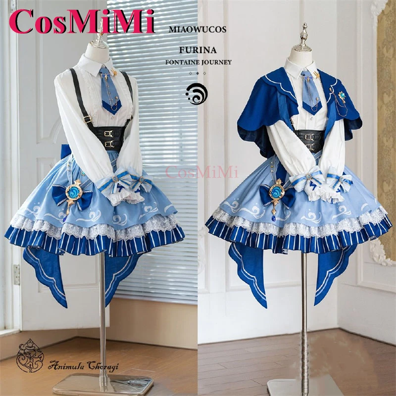 CosMiMi Game Genshin Impact Furina Cosplay Costume Sweet Gorgeous Elegant Lolita Dress Carnival Party Role Play Clothing S-XL