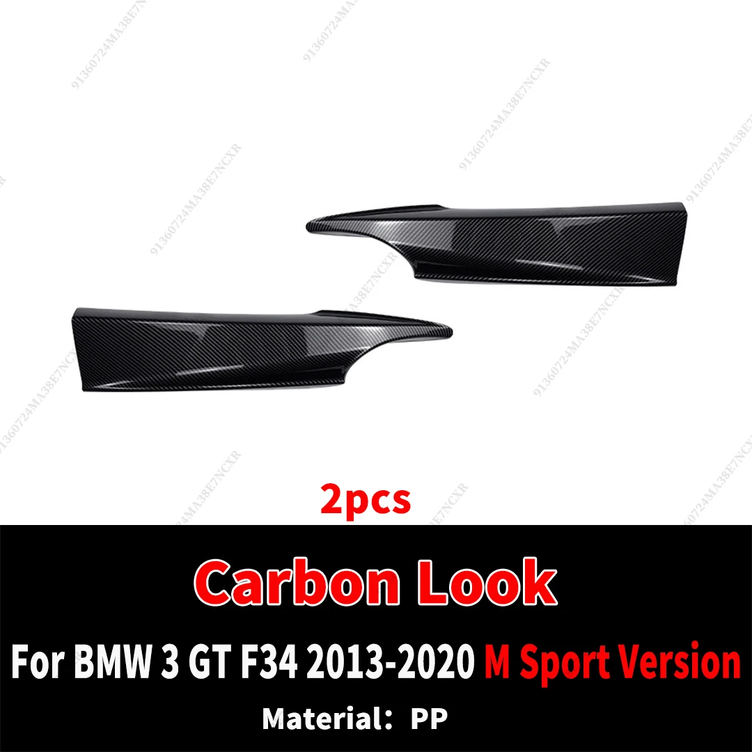 Voor BMW 3-serie GT F34 2013-2020 M Sportversie Tuning Accessoires Front Splitter Bumper Lip Luchtdeflector Decoratie Tuning