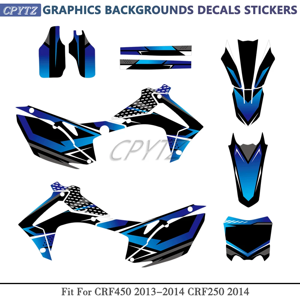 Kits de pegatinas de fondo gráfico aptos para CRF250 CRF 250 2014 2015 2016 2017 CRF450 CRF 450 2013 2014 2015 2016
