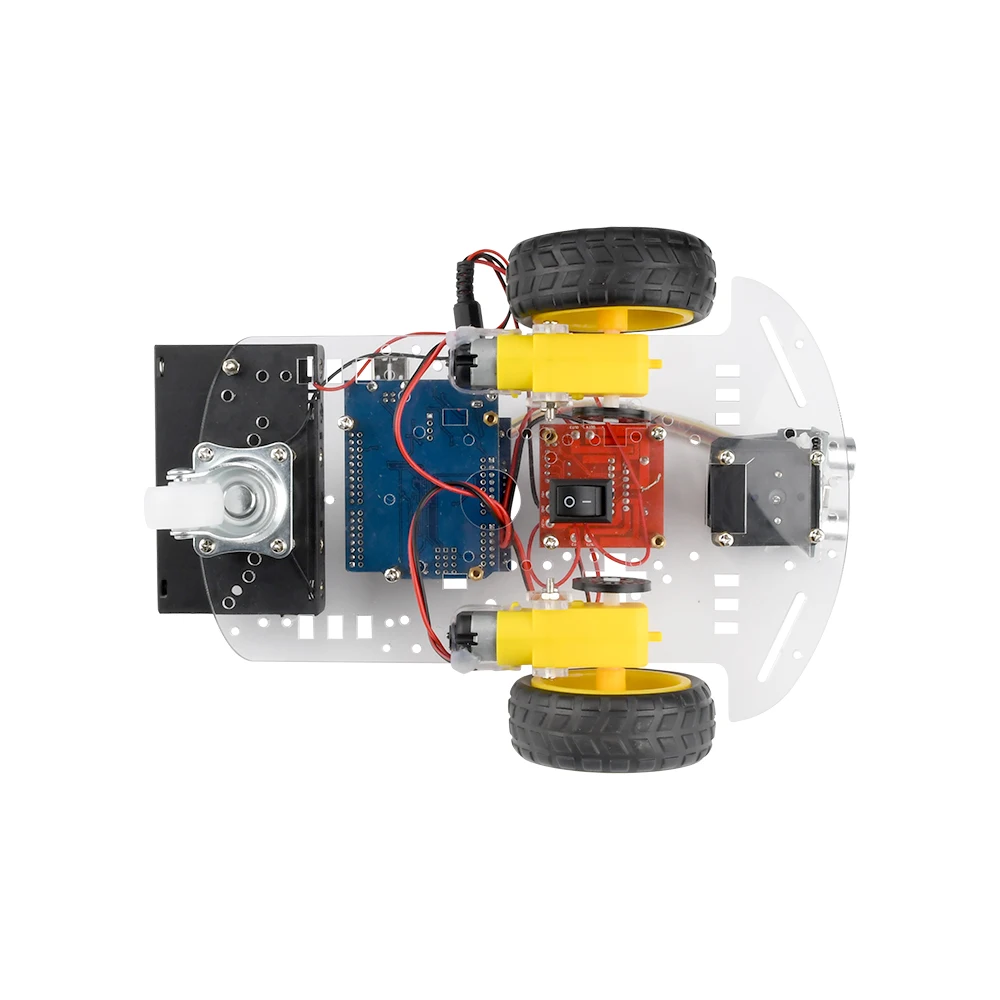 2WD Ultrasonic Avoidance tracking Smart Robot Car Diy Kit Speed Encoder with Battery Box Electric Toy For Arduino