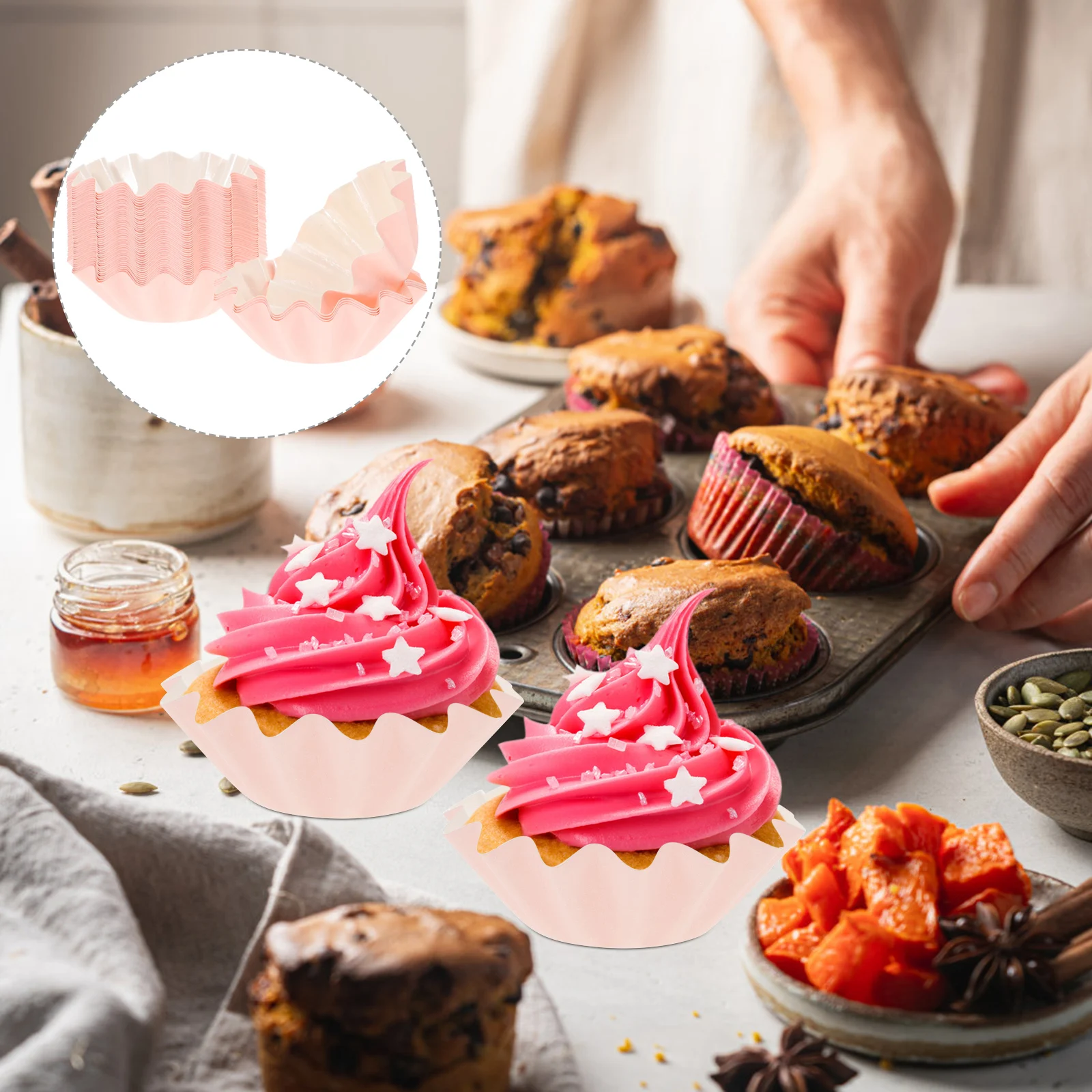 

50 шт. вкладыши для кексов, бумажные стаканчики для выпечки, красивые, практичные, легко извлекаемые, для свадьбы, дня рождения, свадебного душа, детского праздника в джунглях