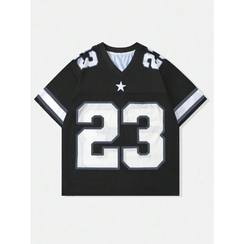 

2025New Men's and Women's Sports T-shirt V-neck Breathable Quick Dry Shirt Football Suit 3D Printed Lightweight Breathable Top