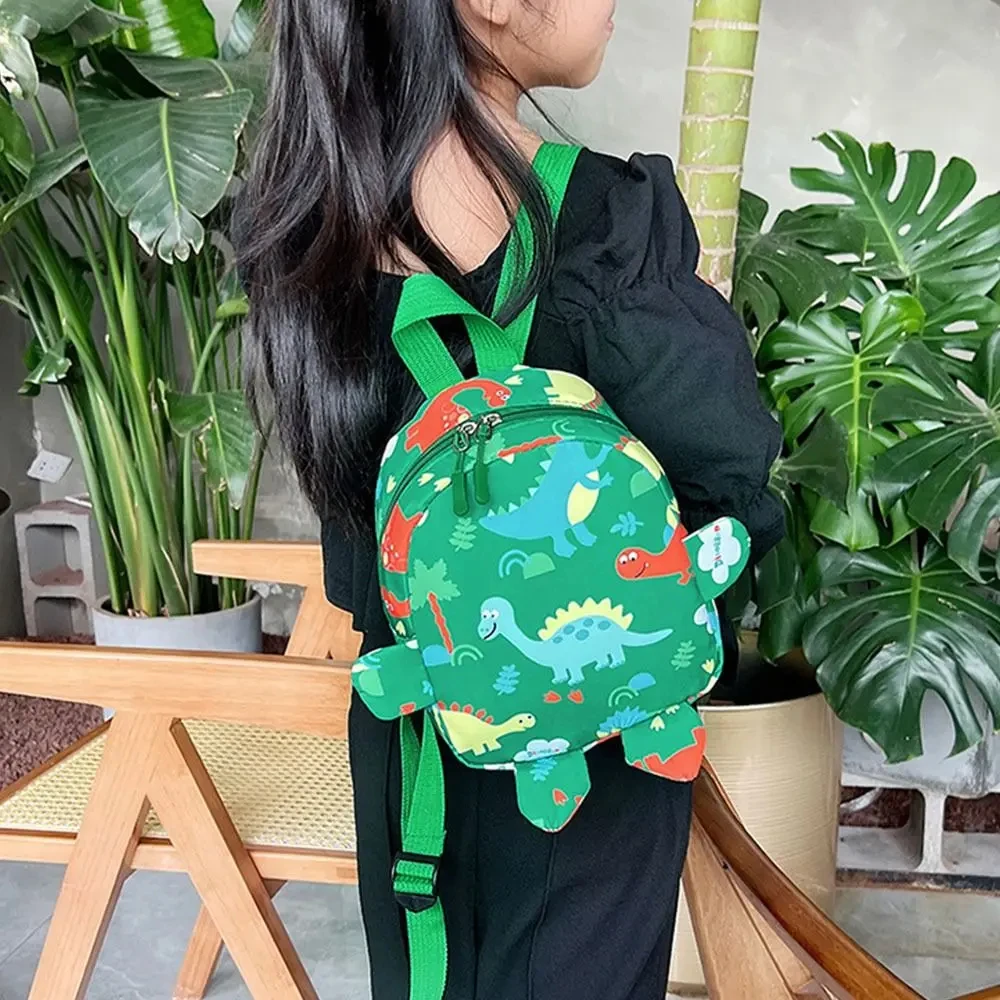 Mochila escolar de nailon para niños y niñas, morral ajustable con dibujos de dinosaurios, animales bonitos, para guardería