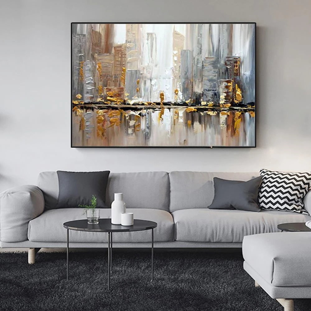 Modern Abstract Aesthetics Wall Art Block Texture HD Oil on Canvas Posters and Prints Home Bedroom Living Room Decoration Gifts