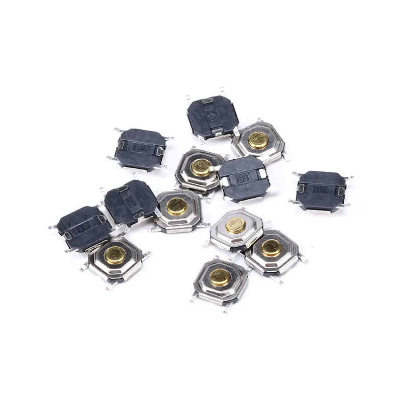 20 piezas-Interruptor táctil de silicona, microinterruptor de 4x4x1,5mm, cuatro pies