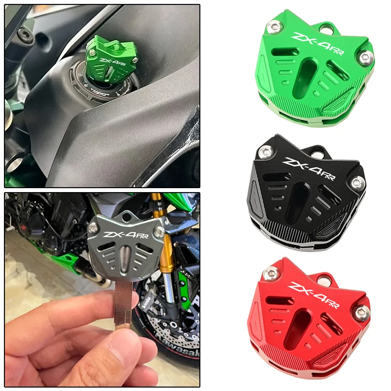 

Для KAWASAKI ZX-4R ZX-4RR ZX4R ZX4RR 2023 2024, аксессуары с ЧПУ, чехол для ключей для мотоцикла, чехол для ключей, брелок для ключей