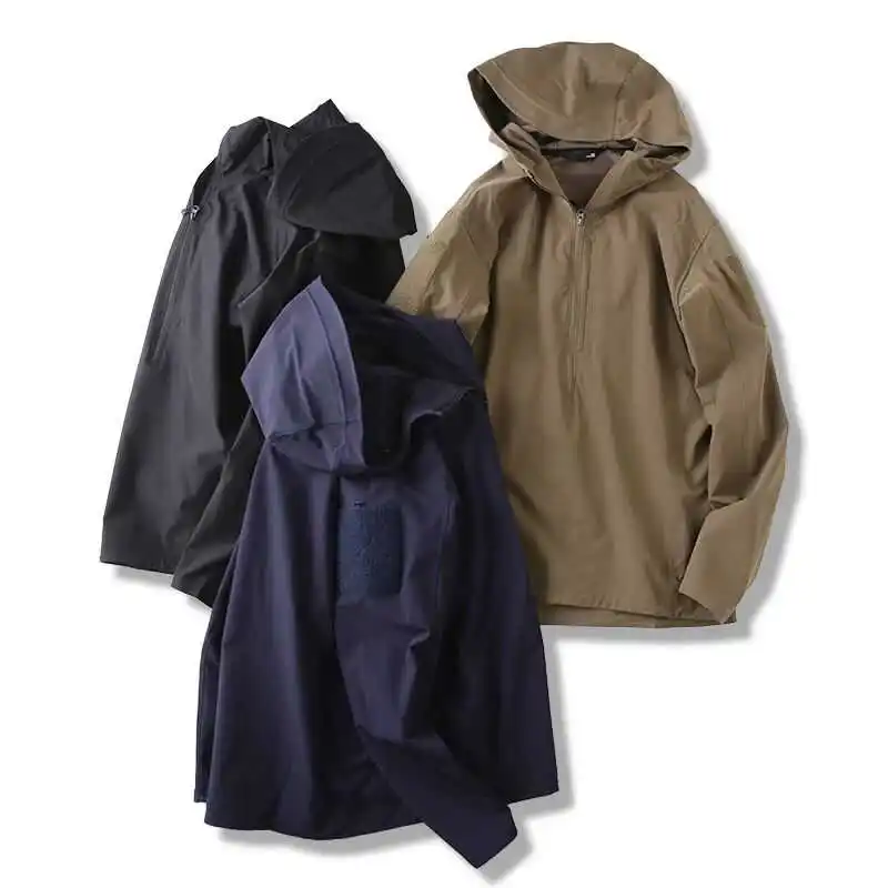 

Водонепроницаемая куртка на молнии для пар, функциональная, с регулировкой молнии, высококачественная, осенняя, длинная, с капюшоном