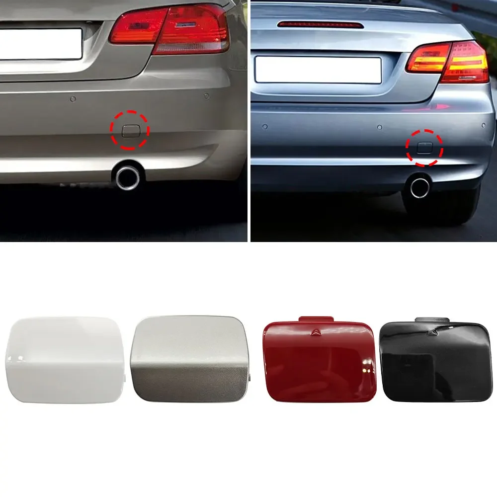 

For BMW E92 E93 Car Rear Bumper Tow Hook Cover Cap Black White Silver For BMW 3 Series Coupe 2006-2012 320 323 325 330 335